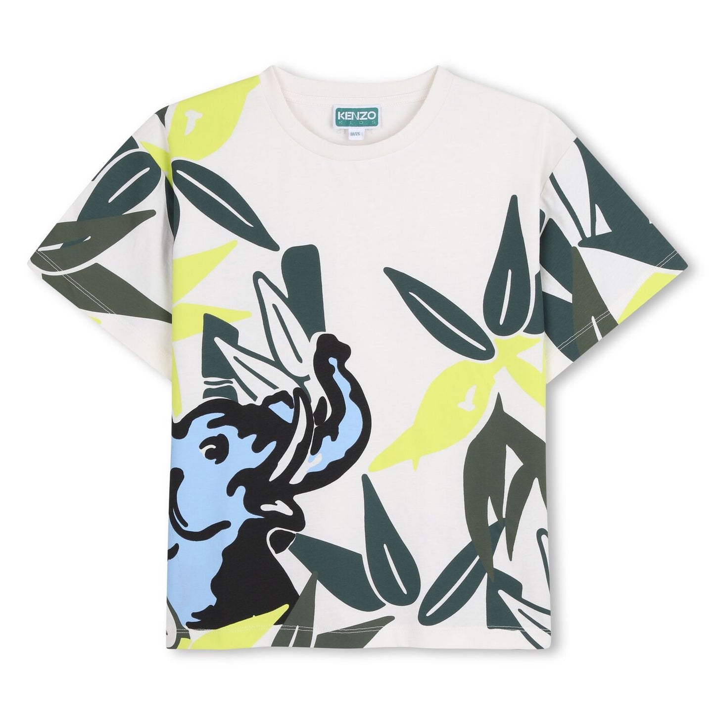 KENZO KIDS Boys Ivory Elephant Jungle T-Shirt