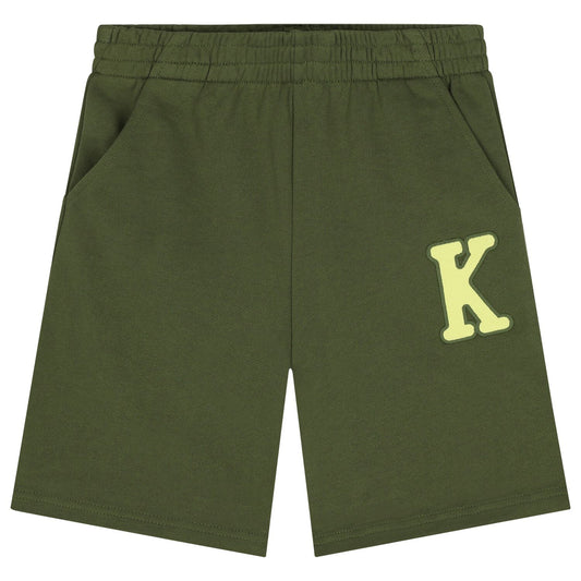 KENZO KIDS Boys Green Logo Shorts