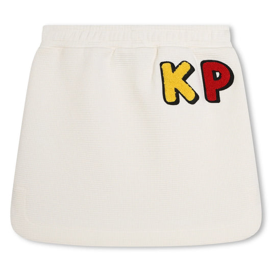 KENZO KIDS Girls Ivory Cotton Skirt