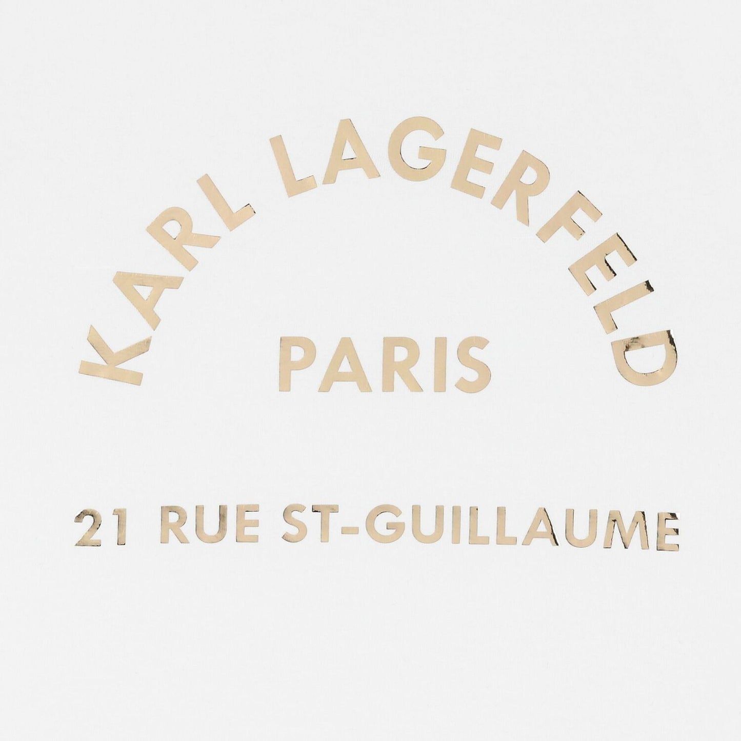 KARL LAGERFELD Girls White & Gold Logo T-Shirt