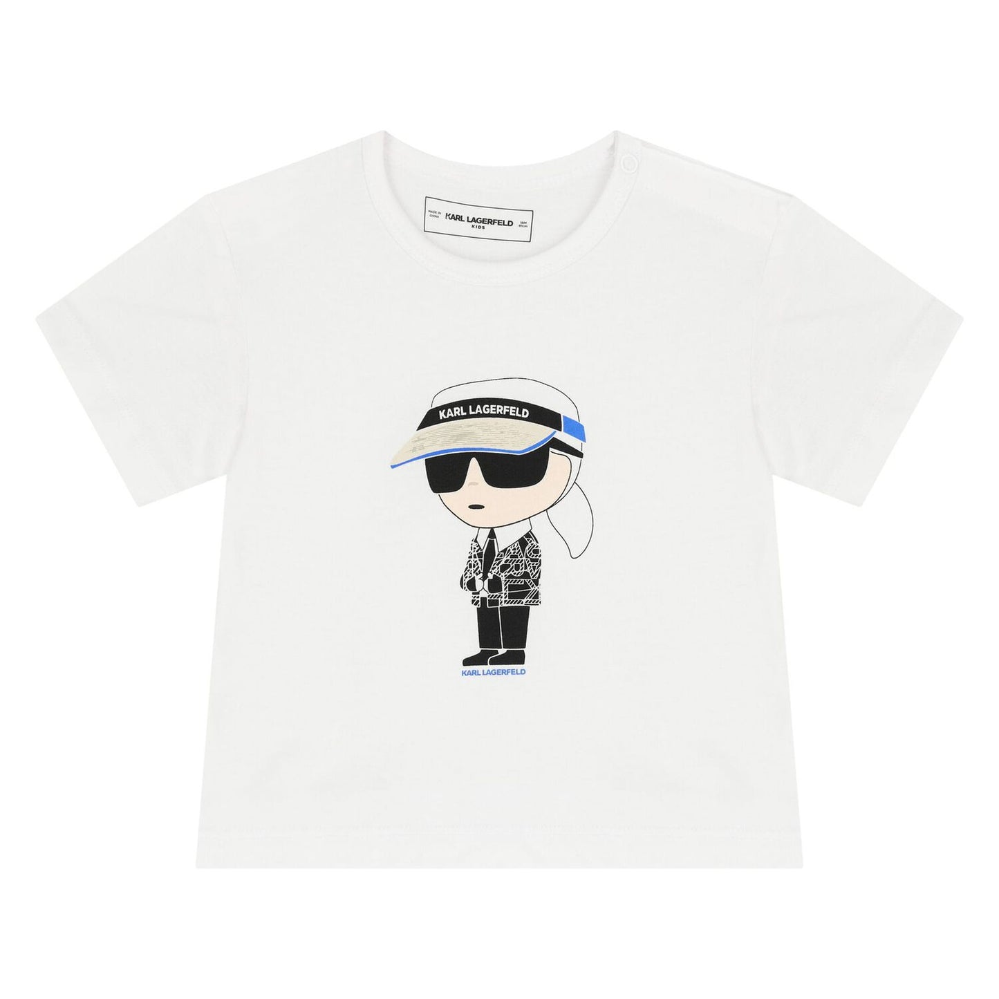 KARL LAGERFELD Boys White & Black Ikonik Shorts Set
