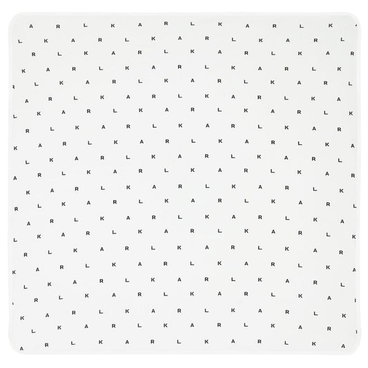 KARL LAGERFELD White Ikonik Logo Baby Blanket