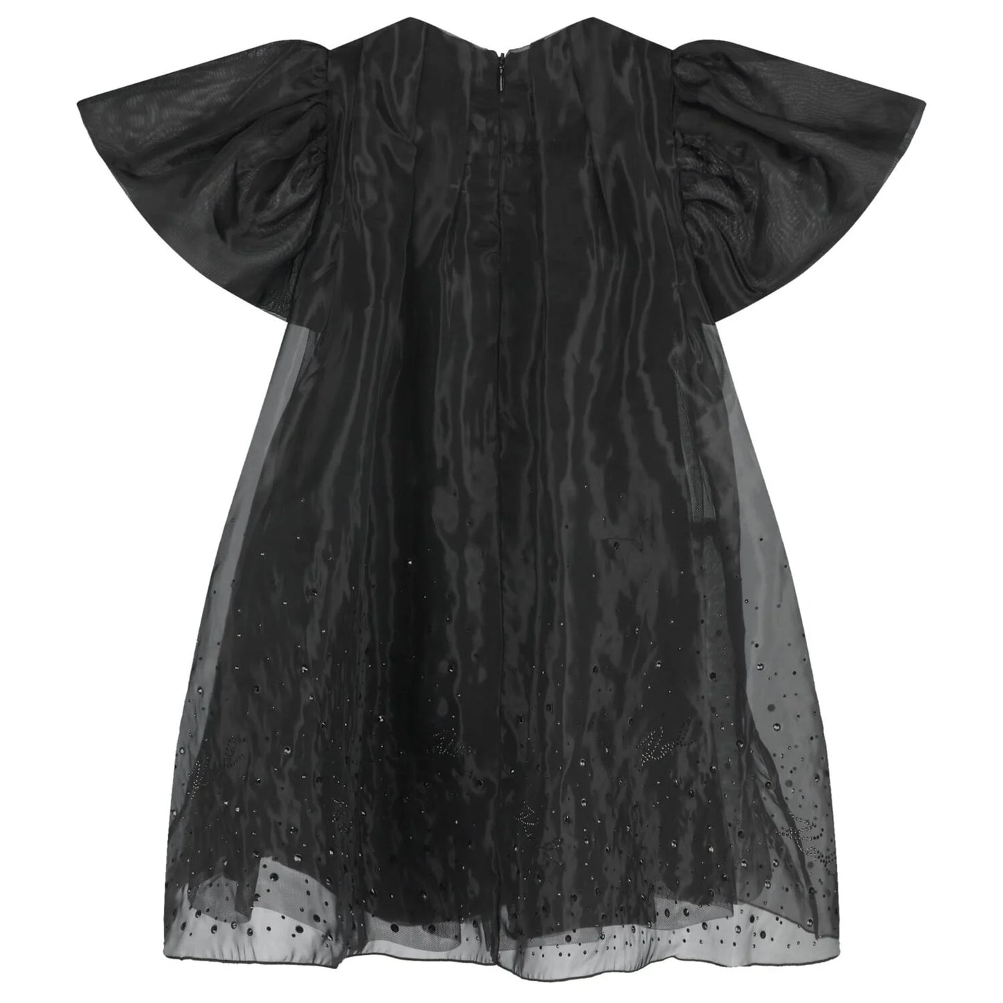 KARL LAGERFELD Z30624/09B Kids Girls Black Embellished Organza Dress