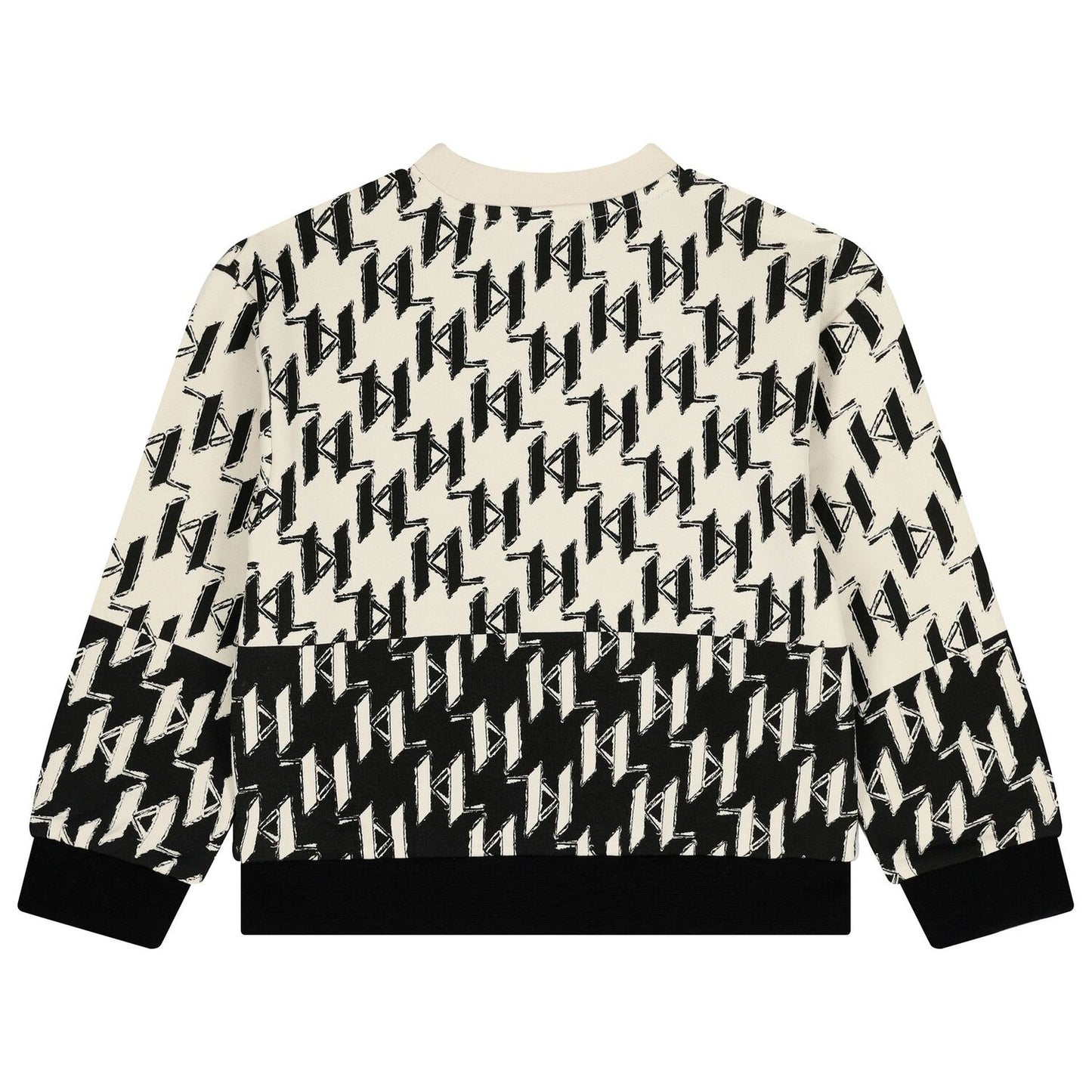 KARL LAGERFELD Z30639/M92 Boys Ivory & Black Logo Sweatshirt