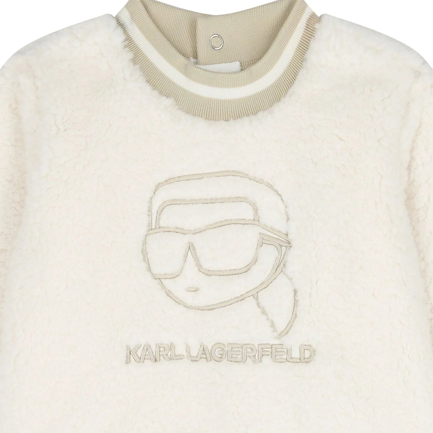 KARL LAGERFELD Z30672/N52 Younger Boys Ivory & Beige Ikonik Karl Tracksuit