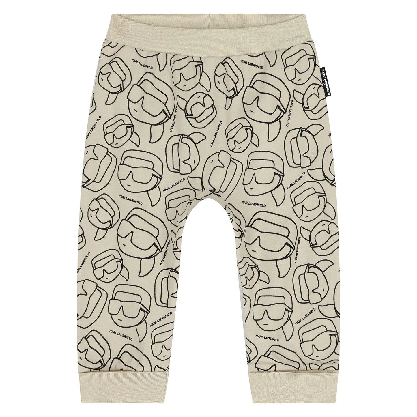 KARL LAGERFELD Z30672/N52 Younger Boys Ivory & Beige Ikonik Karl Tracksuit