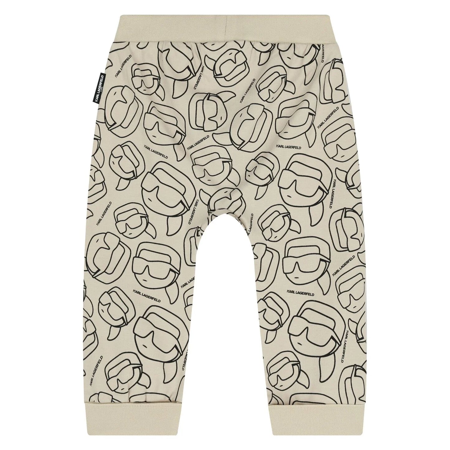 KARL LAGERFELD Z30672/N52 Younger Boys Ivory & Beige Ikonik Karl Tracksuit