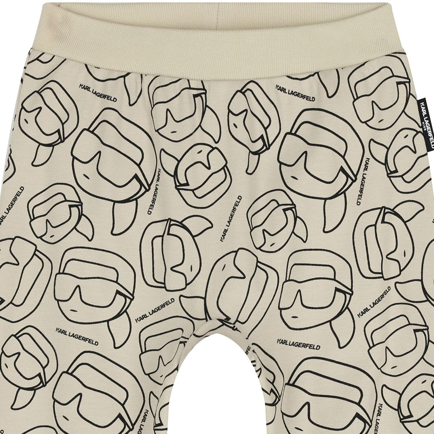 KARL LAGERFELD Z30672/N52 Younger Boys Ivory & Beige Ikonik Karl Tracksuit