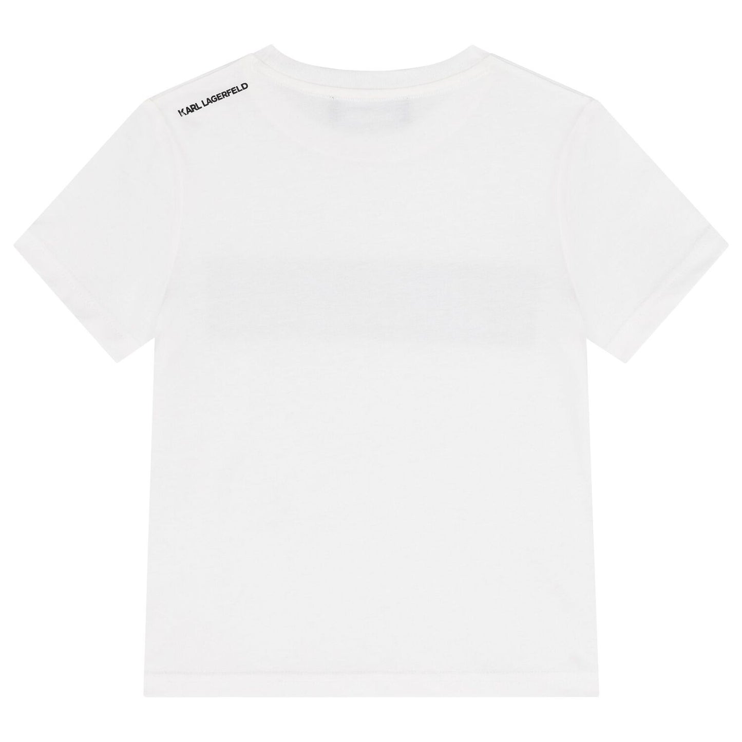 KARL LAGERFELD Z30954/10P Boys White Logo T-Shirt