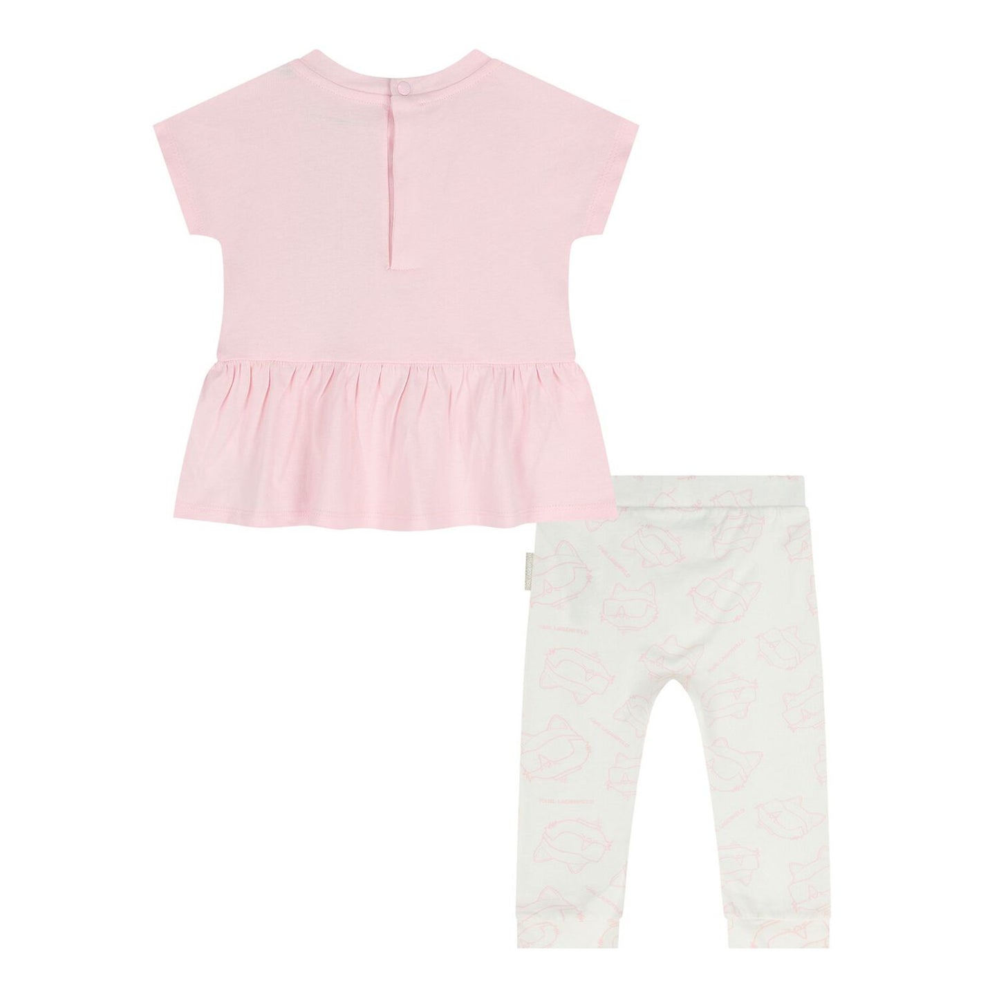 KARL LAGERFELD Baby Girls Pink & White Leggings Set