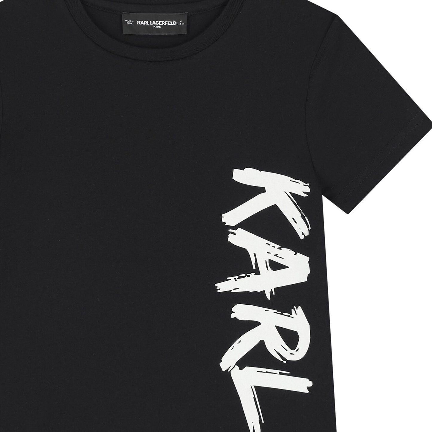 KARL LAGERFELD Boys Black Logo T-Shirt