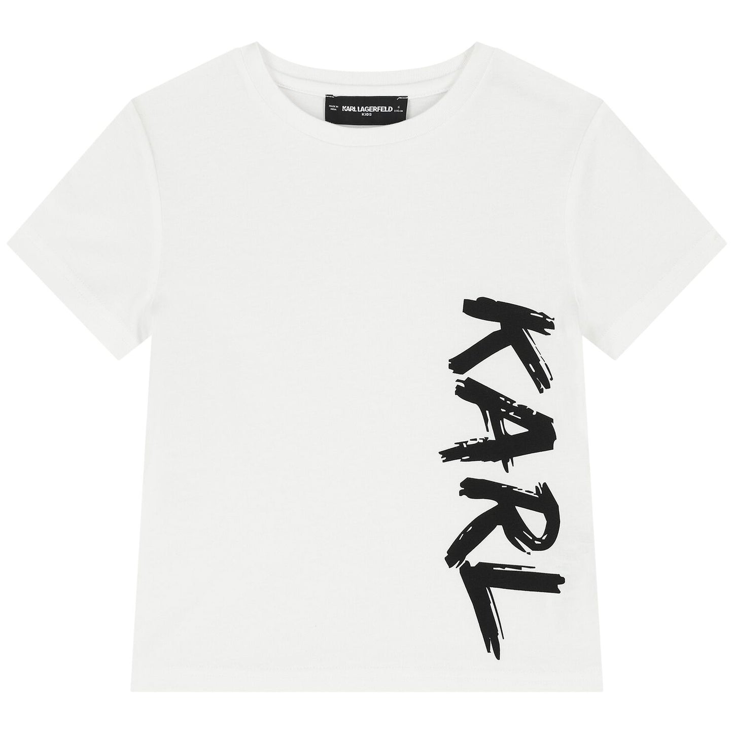 KARL LAGERFELD Boys White Logo T-Shirt