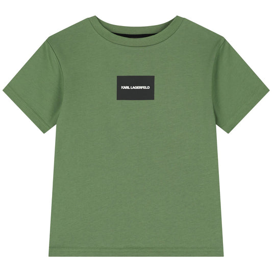 KARL LAGERFELD Boys Green Logo T-Shirt