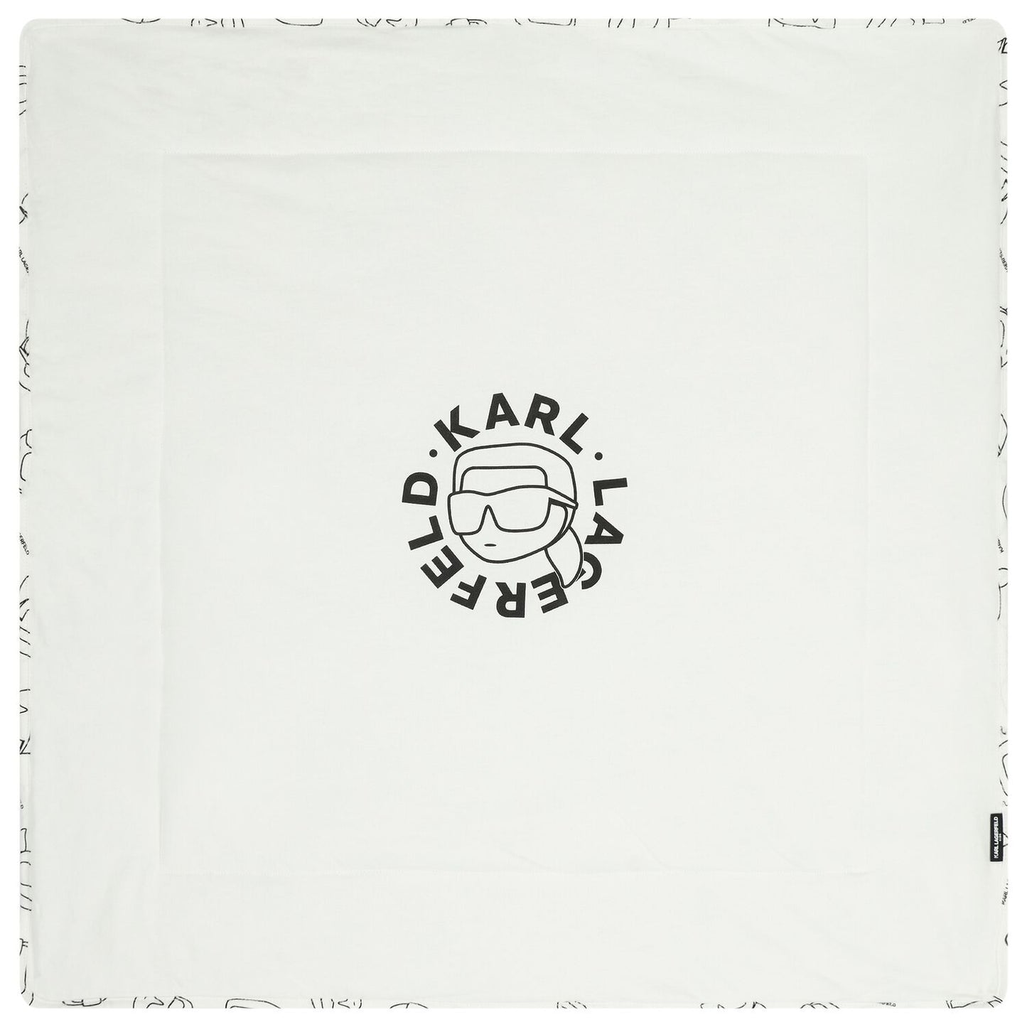 KARL LAGERFELD Baby Boys White Ikonik Logo Blanket