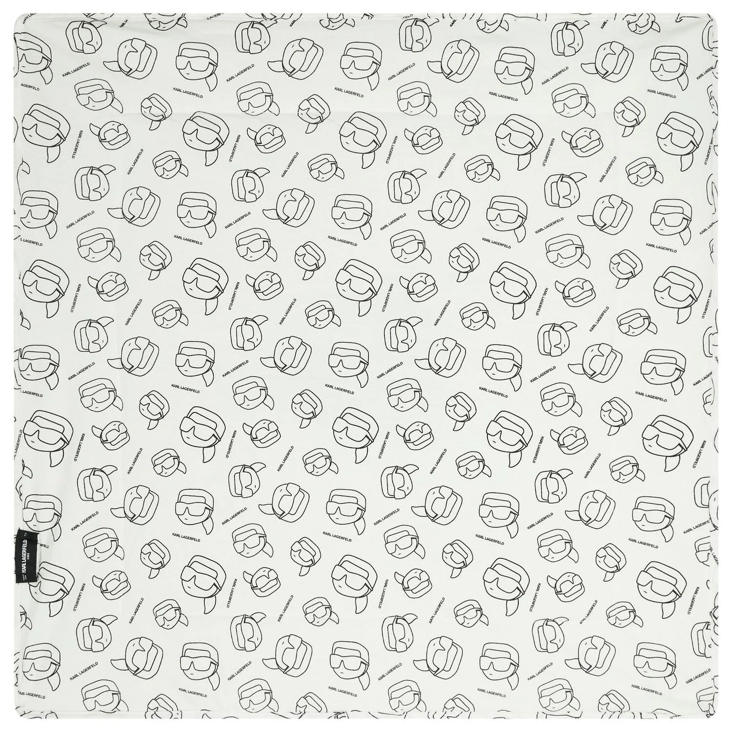 KARL LAGERFELD Baby Boys White Ikonik Logo Blanket