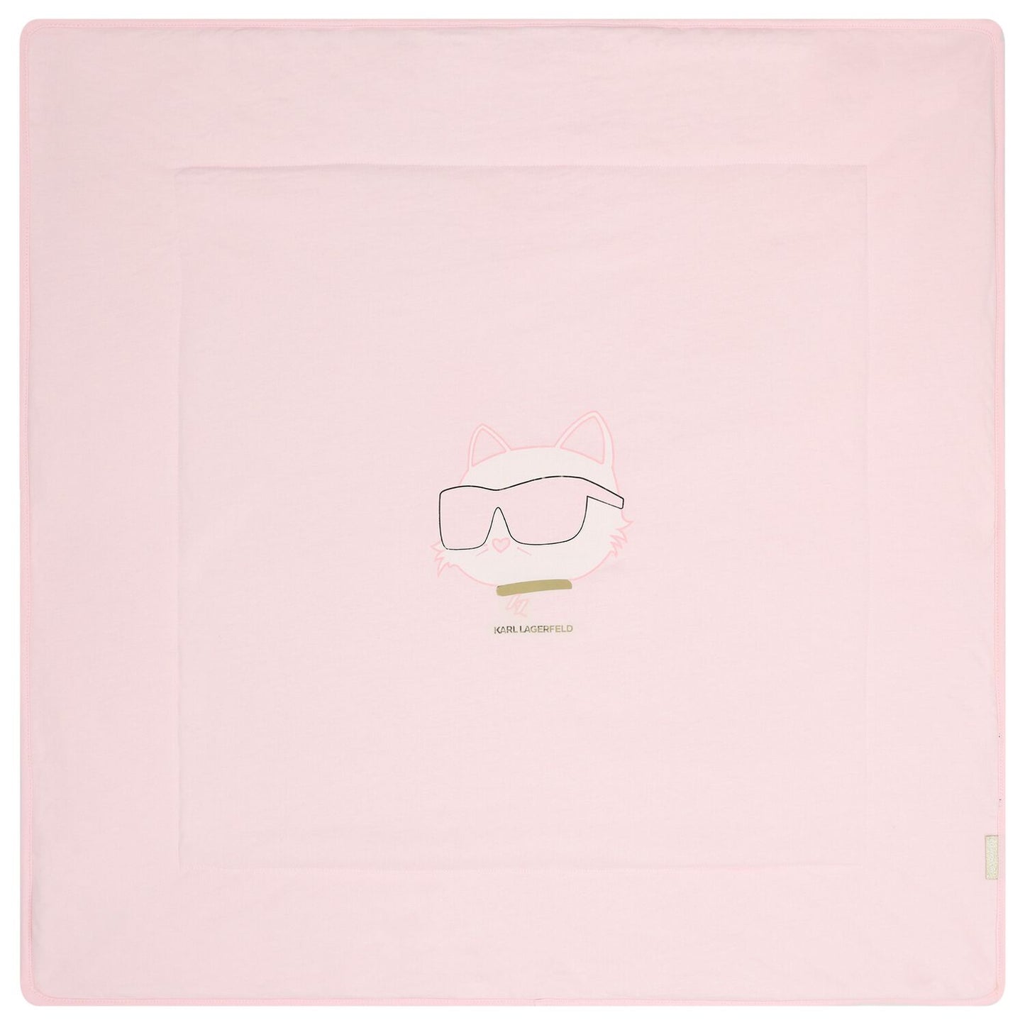 KARL LAGERFELD Baby Girls Pink Choupette Logo Blanket