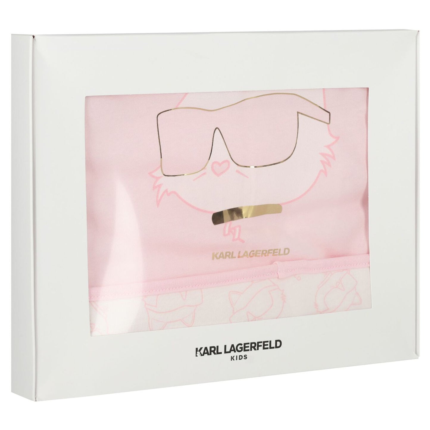 KARL LAGERFELD Baby Girls Pink Choupette Logo Blanket
