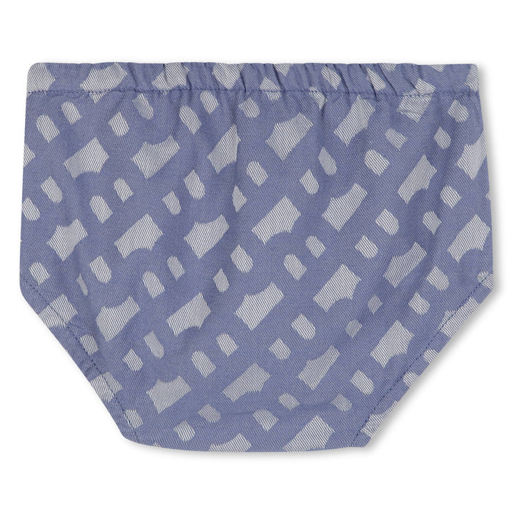 BOSS Baby Girls Blue Patterned Dress and Bloomers Set
