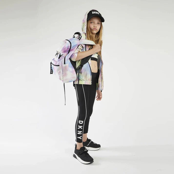 DKNY Girls Black Logo Leggings