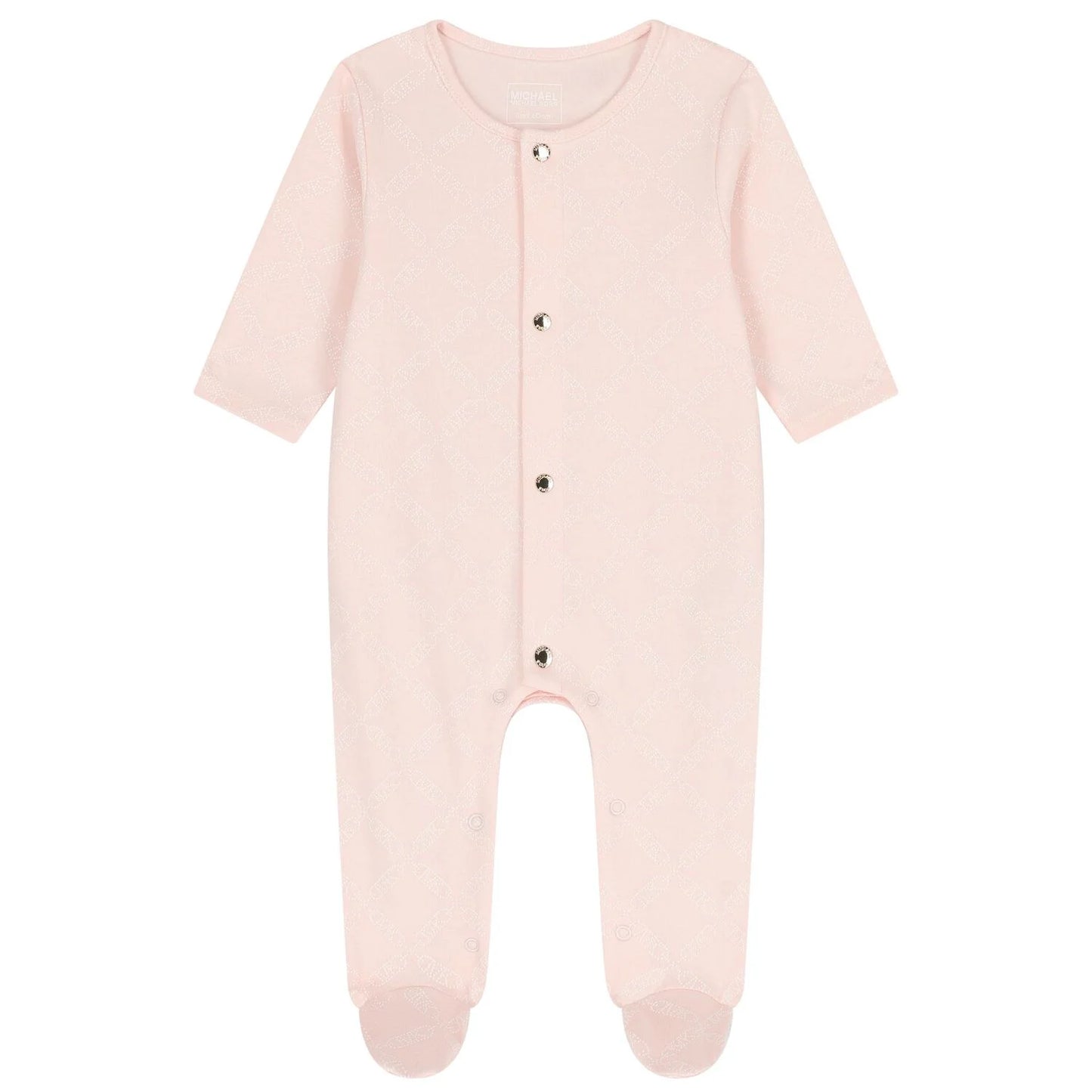 MICHAEL KORS R30503/46M Baby Girls Pink Logo Babygrow Gift Set