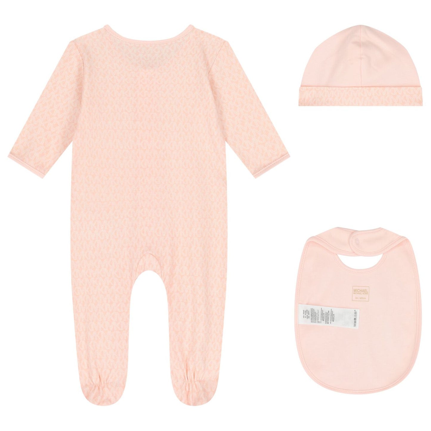 MICHAEL KORS Baby Girls Pink Logo Babygrow Gift Set