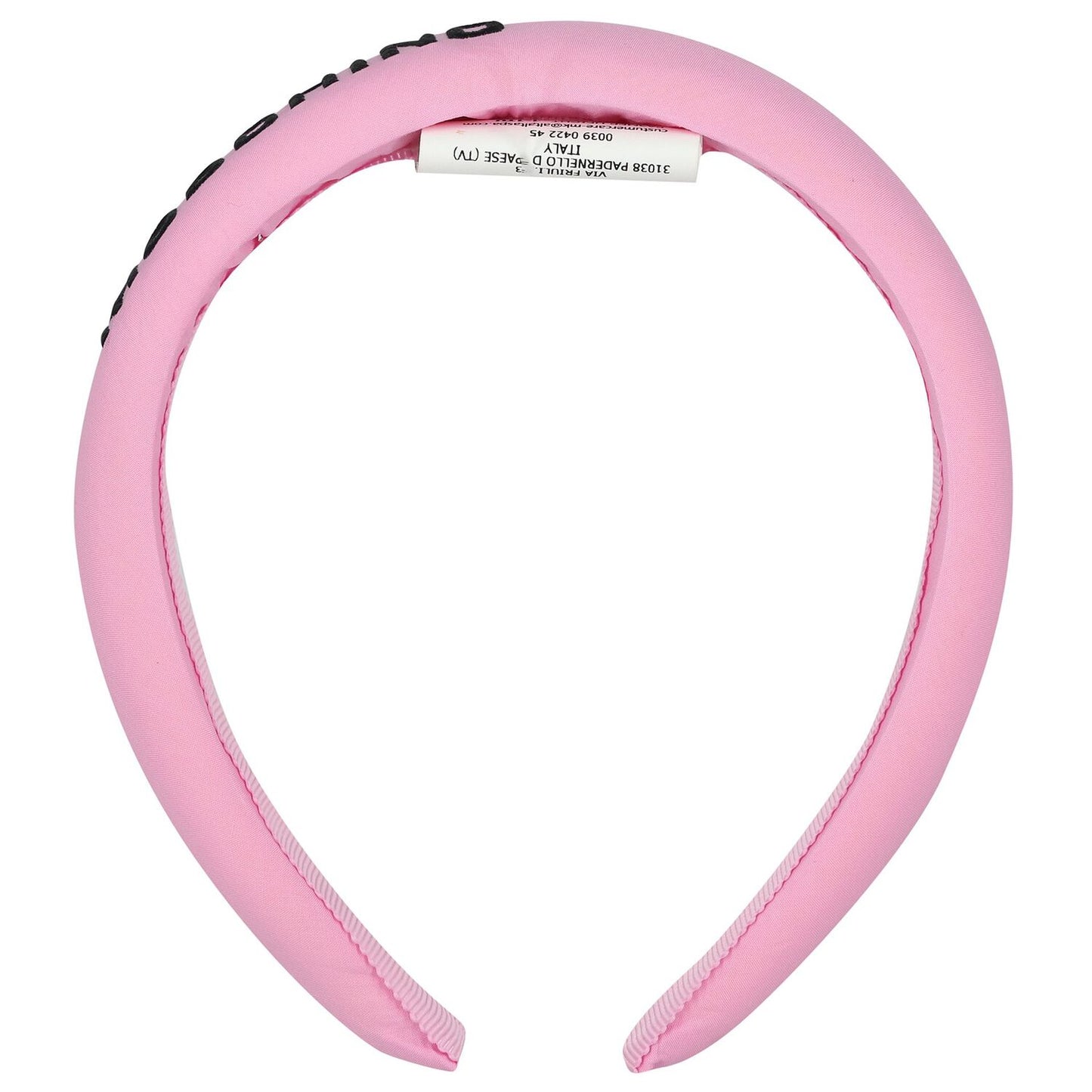 MOSCHINO Girls Pink Logo Padded Headband