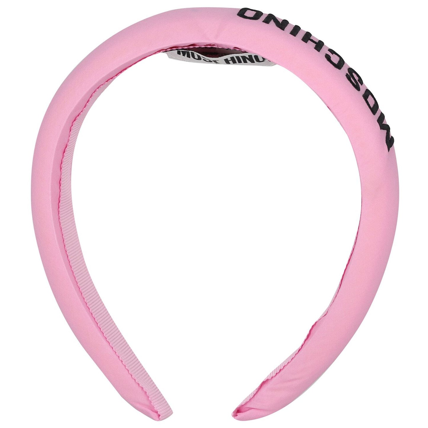 MOSCHINO Girls Pink Logo Padded Headband