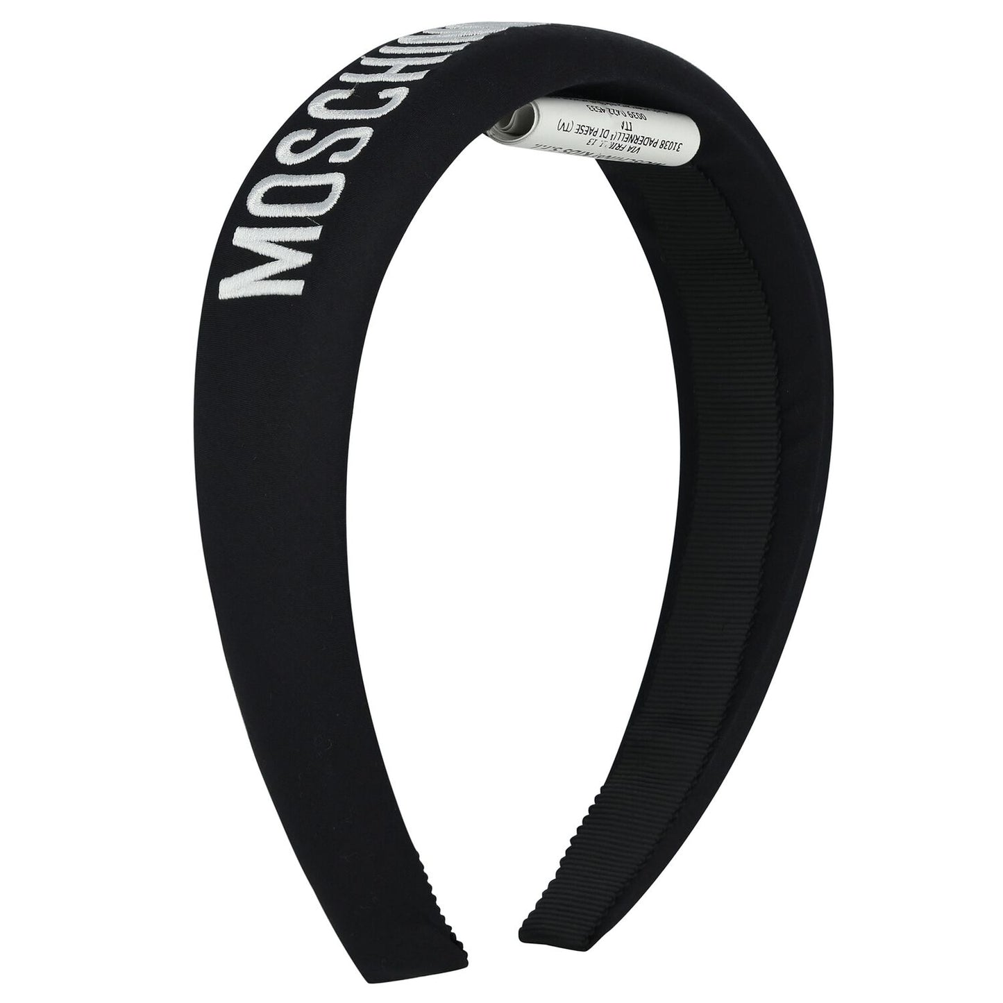 MOSCHINO Girls Black Logo Padded Headband