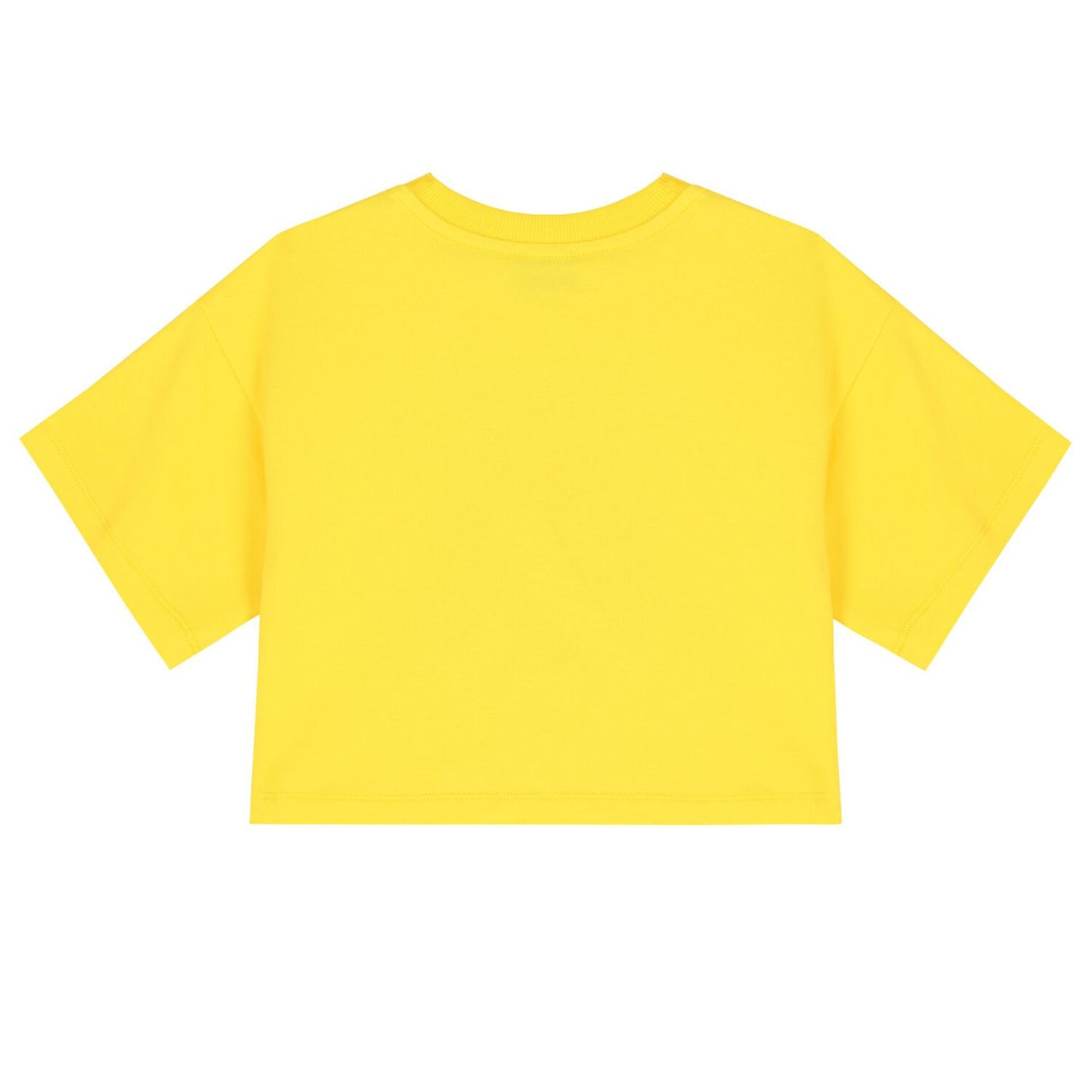 MOSCHINO Girls Yellow Teddy Bear Logo T-Shirt