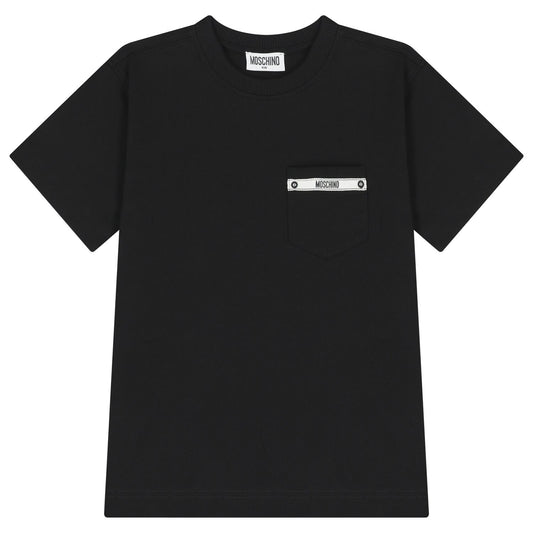 MOSCHINO Boys Black Logo T-Shirt