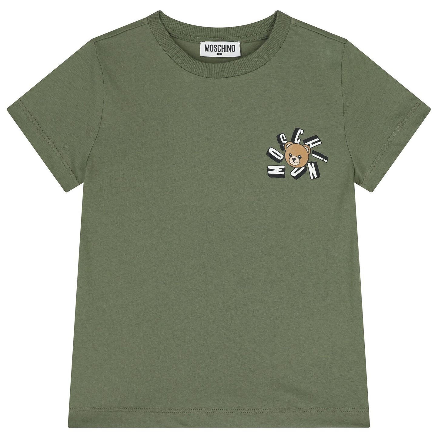 MOSCHINO Green Teddy Bear Logo T-Shirt