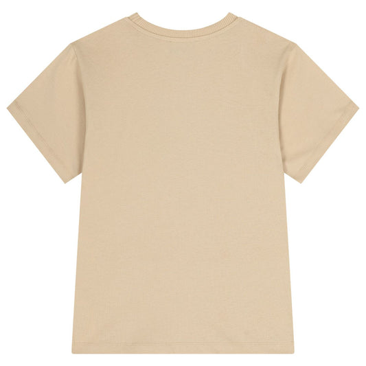 MOSCHINO Boys Beige Teddy Bear Logo T-Shirt