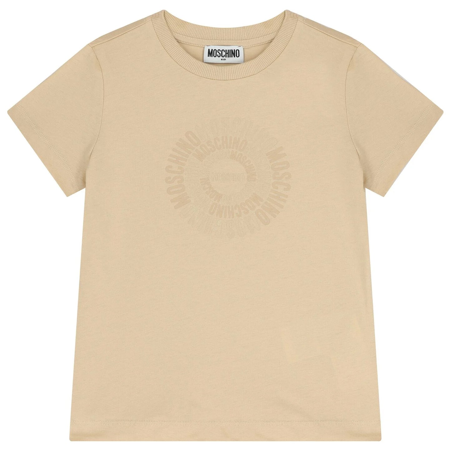 MOSCHINO Younger Beige Logo T-Shirt