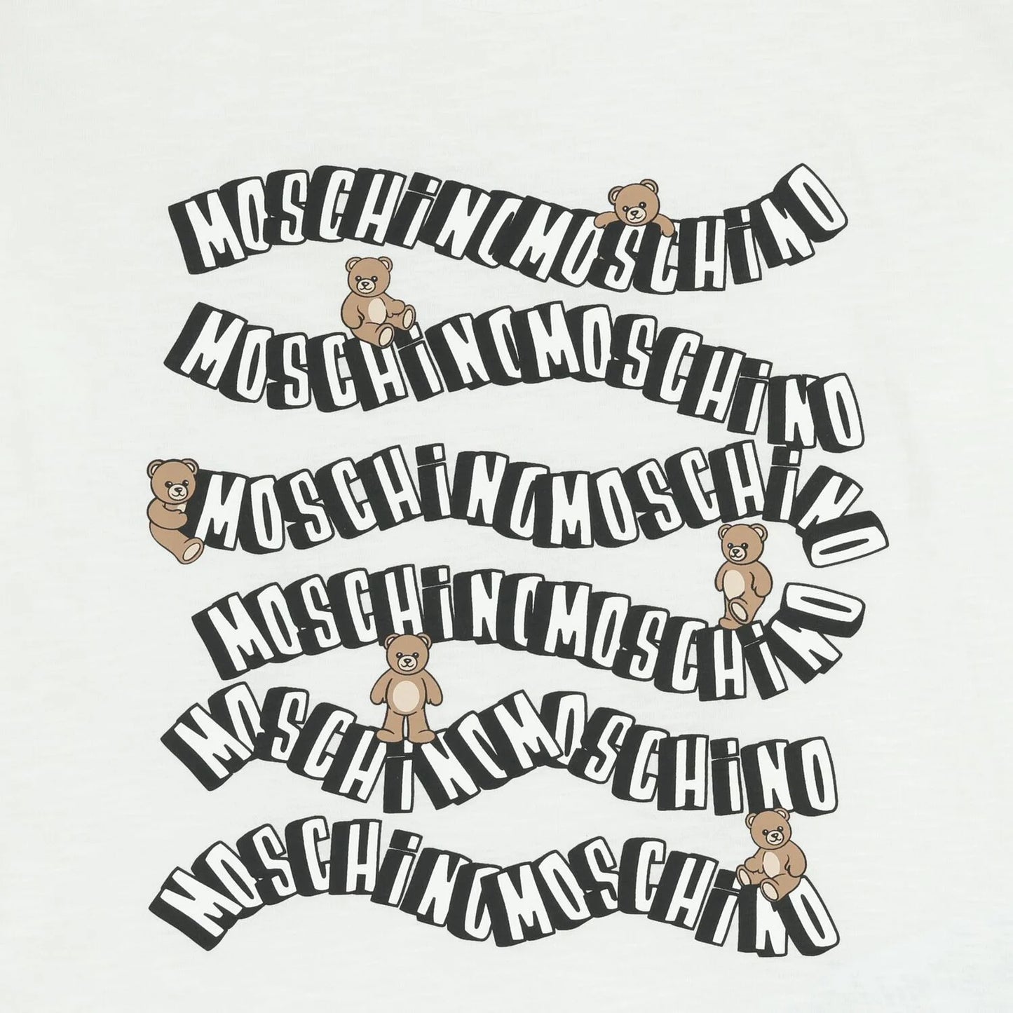 MOSCHINO White Teddy Bear Logo T-Shirt