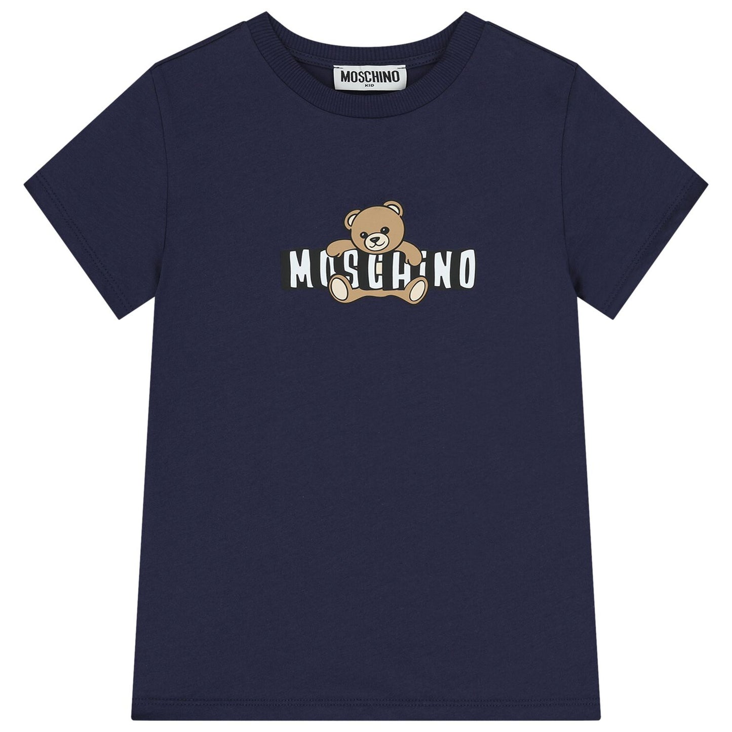 MOSCHINO Navy Blue Teddy Bear Logo T-Shirt