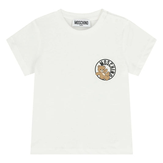 MOSCHINO Younger White Teddy Bear T-shirt