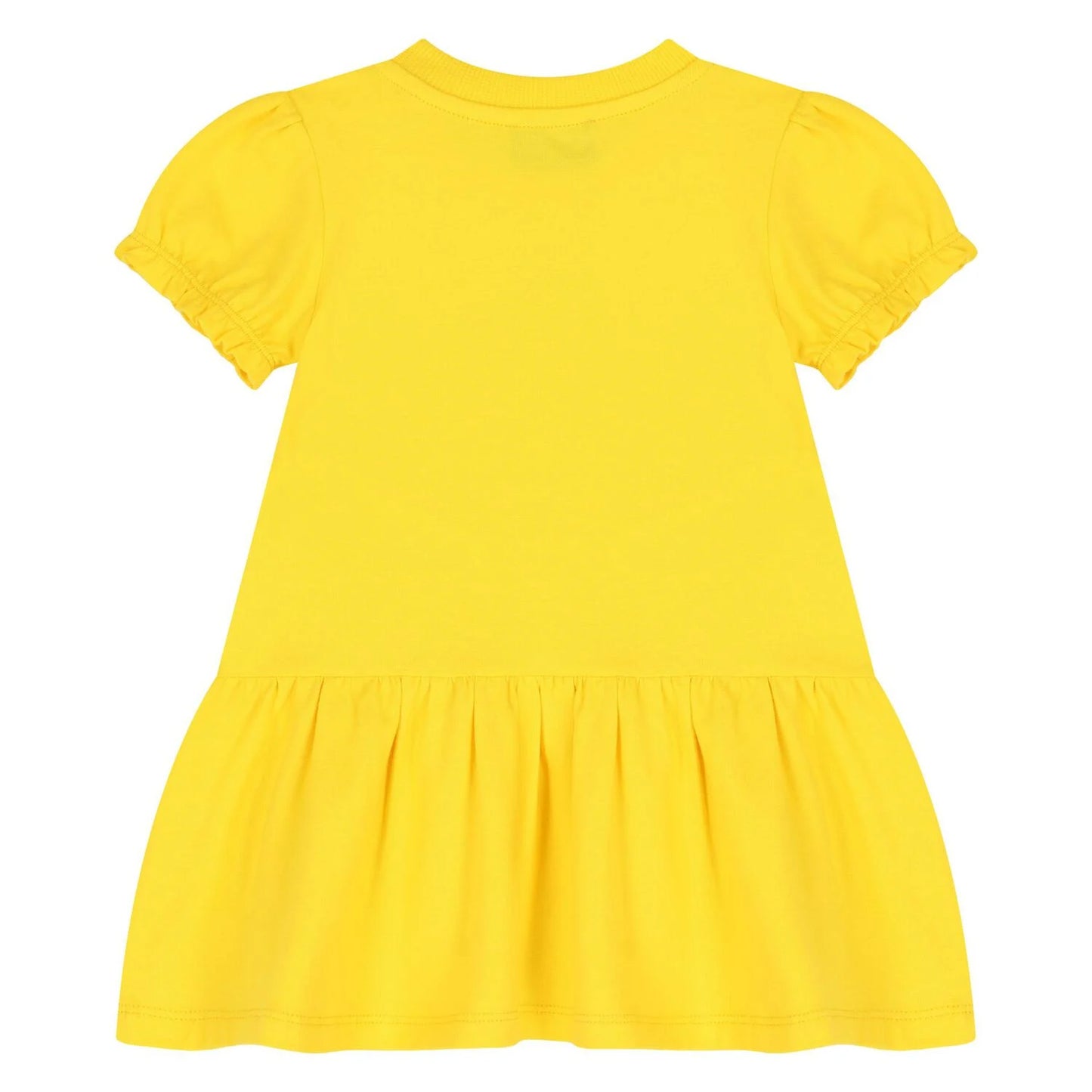 MOSCHINO Younger Girls Yellow Teddy Bear Logo Dress