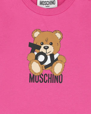 MOSCHINO Girls Bright Pink Toddler Dress