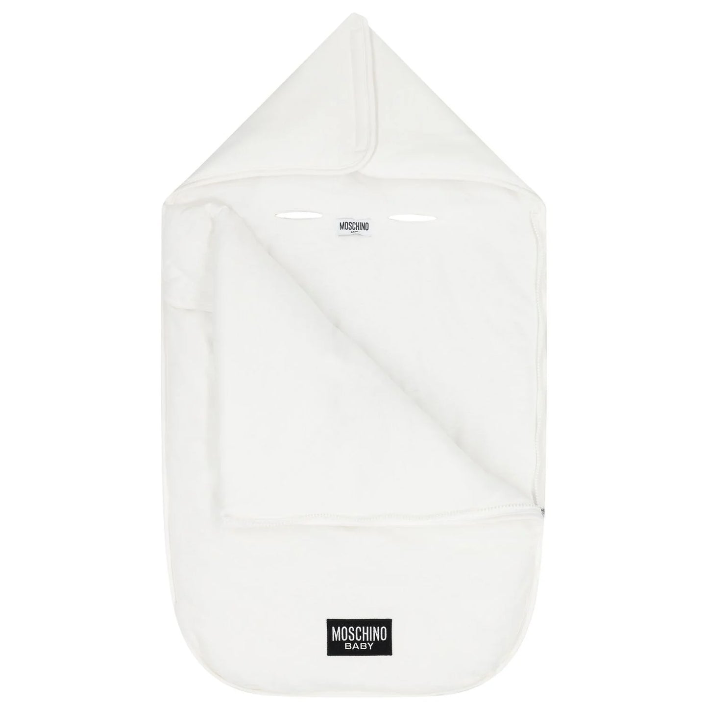 MOSCHINO White Teddy Bear Logo Baby Nest