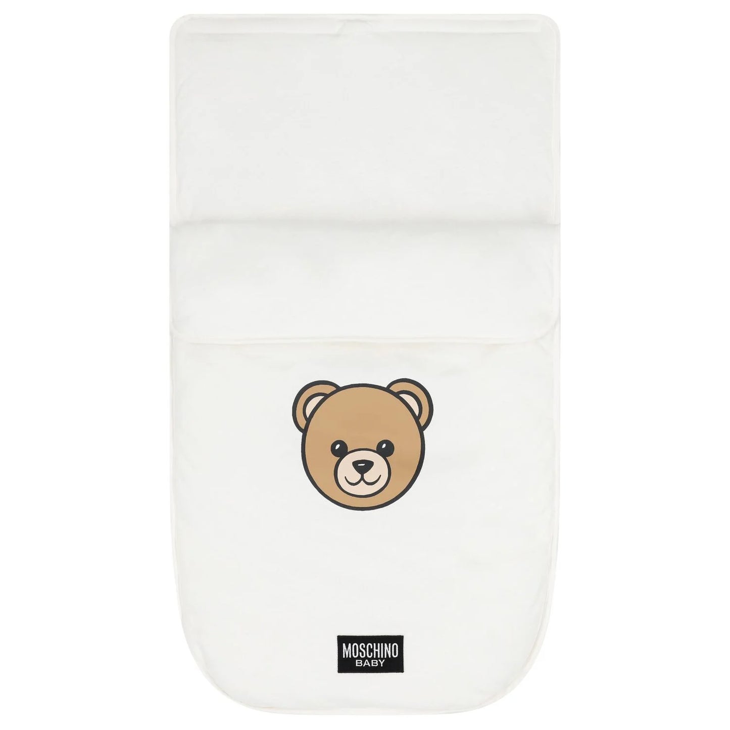 MOSCHINO White Teddy Bear Logo Baby Nest