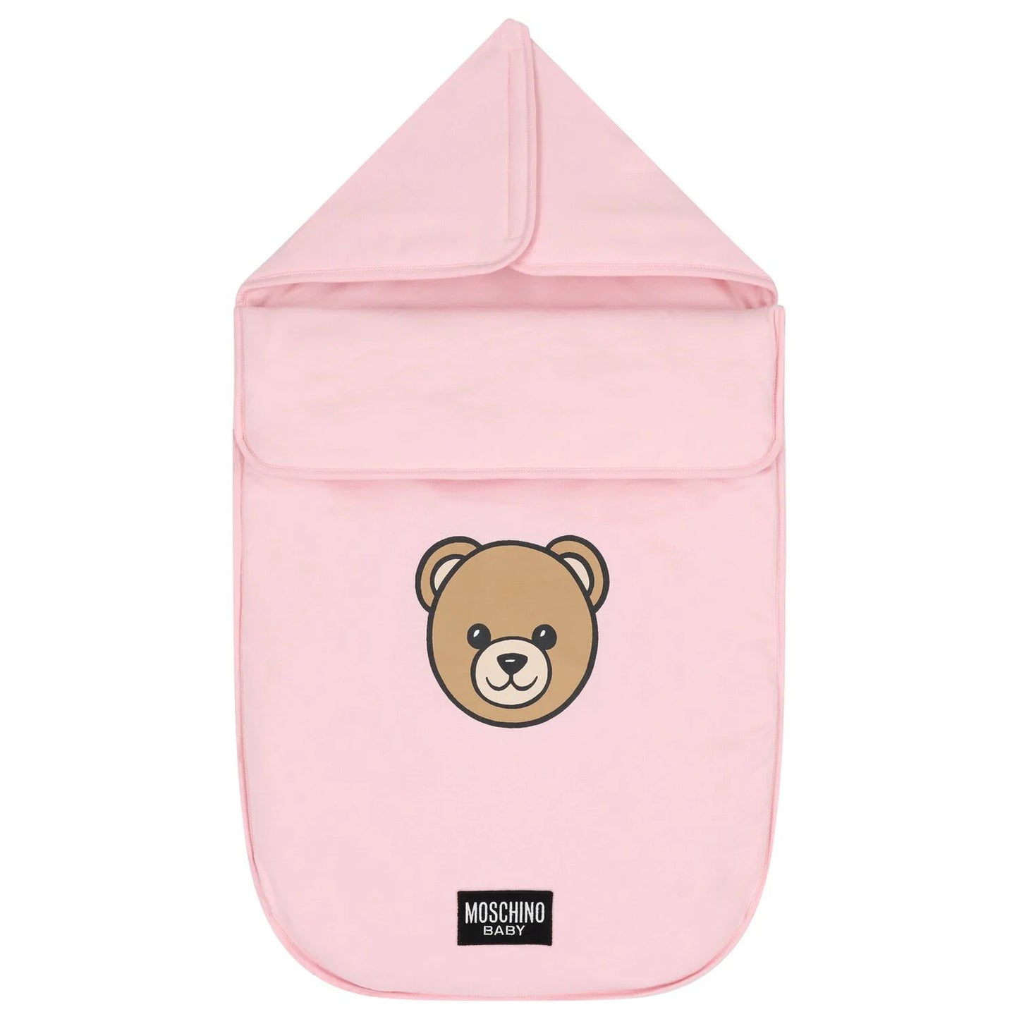MOSCHINO Baby Girls Pink Teddy Bear Logo Baby Nest