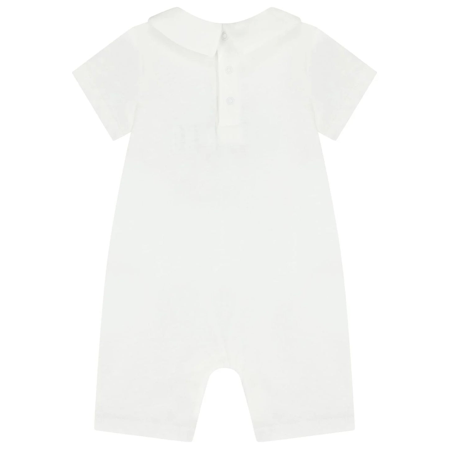 MOSCHINO White Teddy Bear Logo Baby Romper