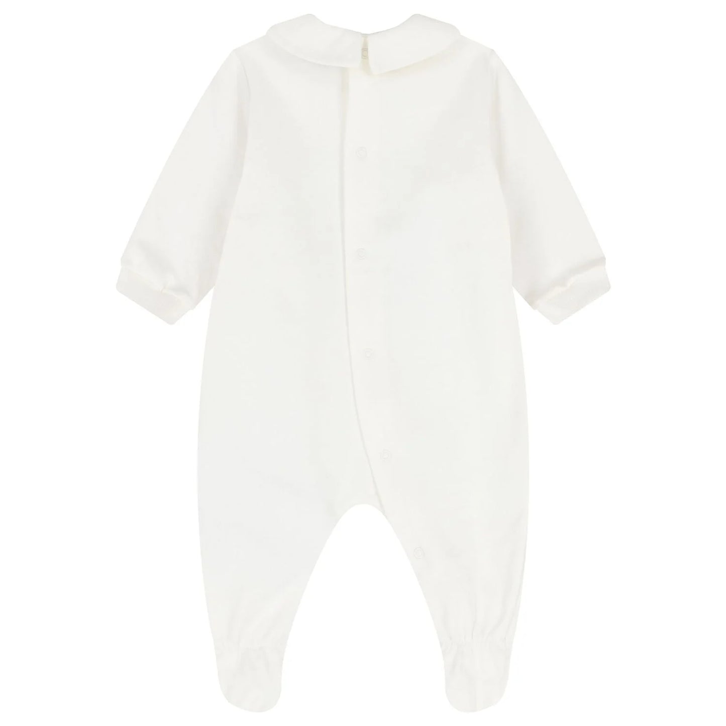 MOSCHINO White Teddy Bear Logo Babygrow