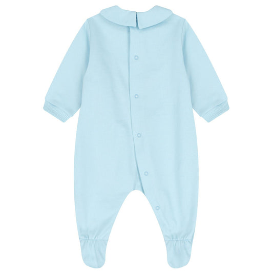 MOSCHINO Baby Blue Teddy Bear Logo Babygrow