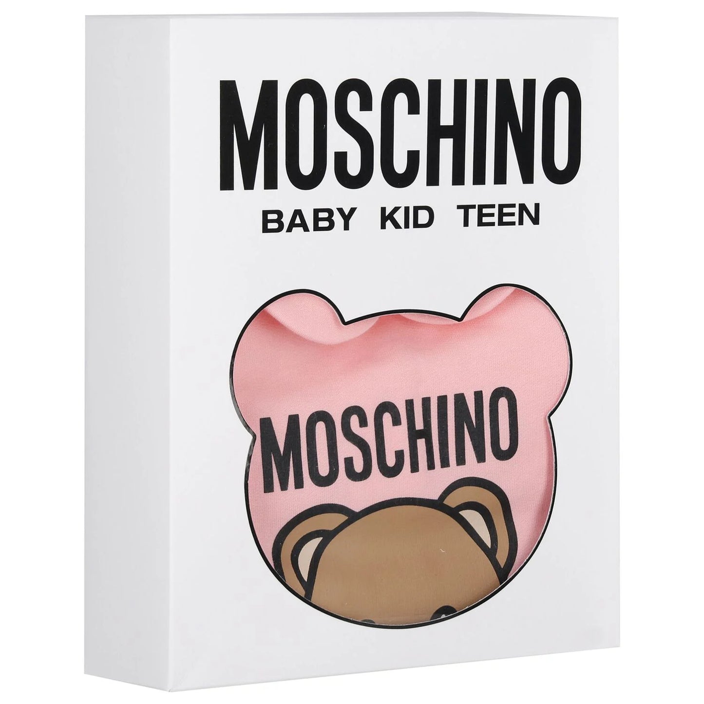 MOSCHINO Baby Girls Pink Teddy Bear Logo Babygrow
