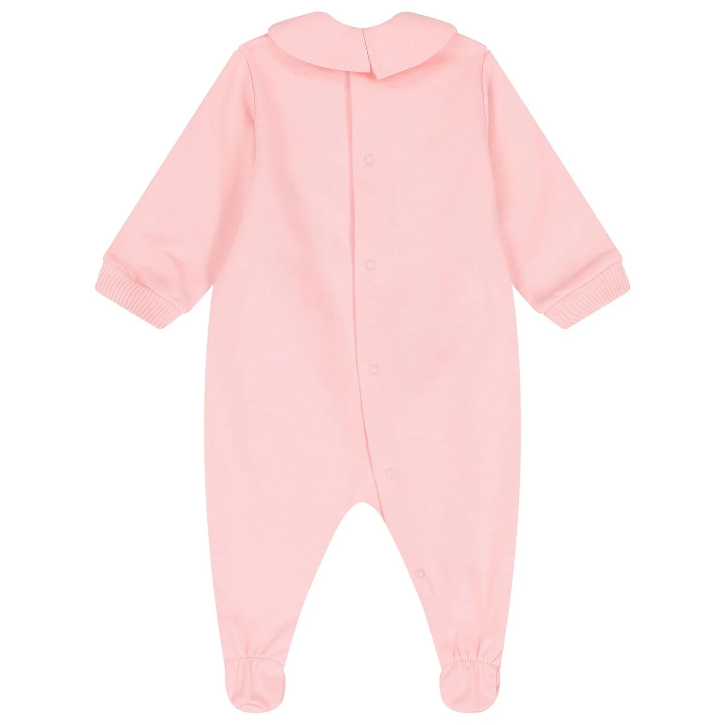 MOSCHINO Baby Girls Pink Teddy Bear Logo Babygrow