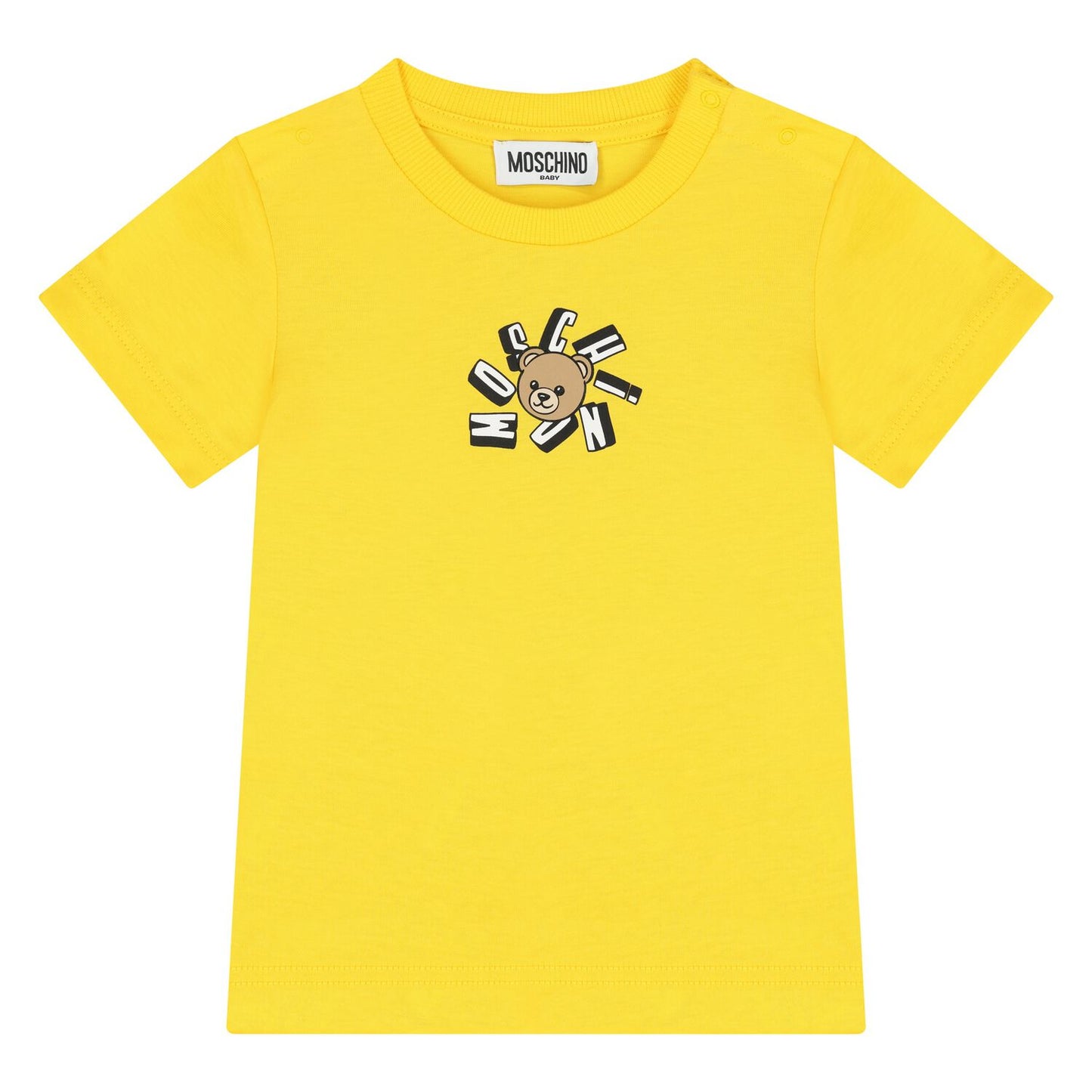 MOSCHINO Younger Yellow Teddy Bear Logo T-Shirt
