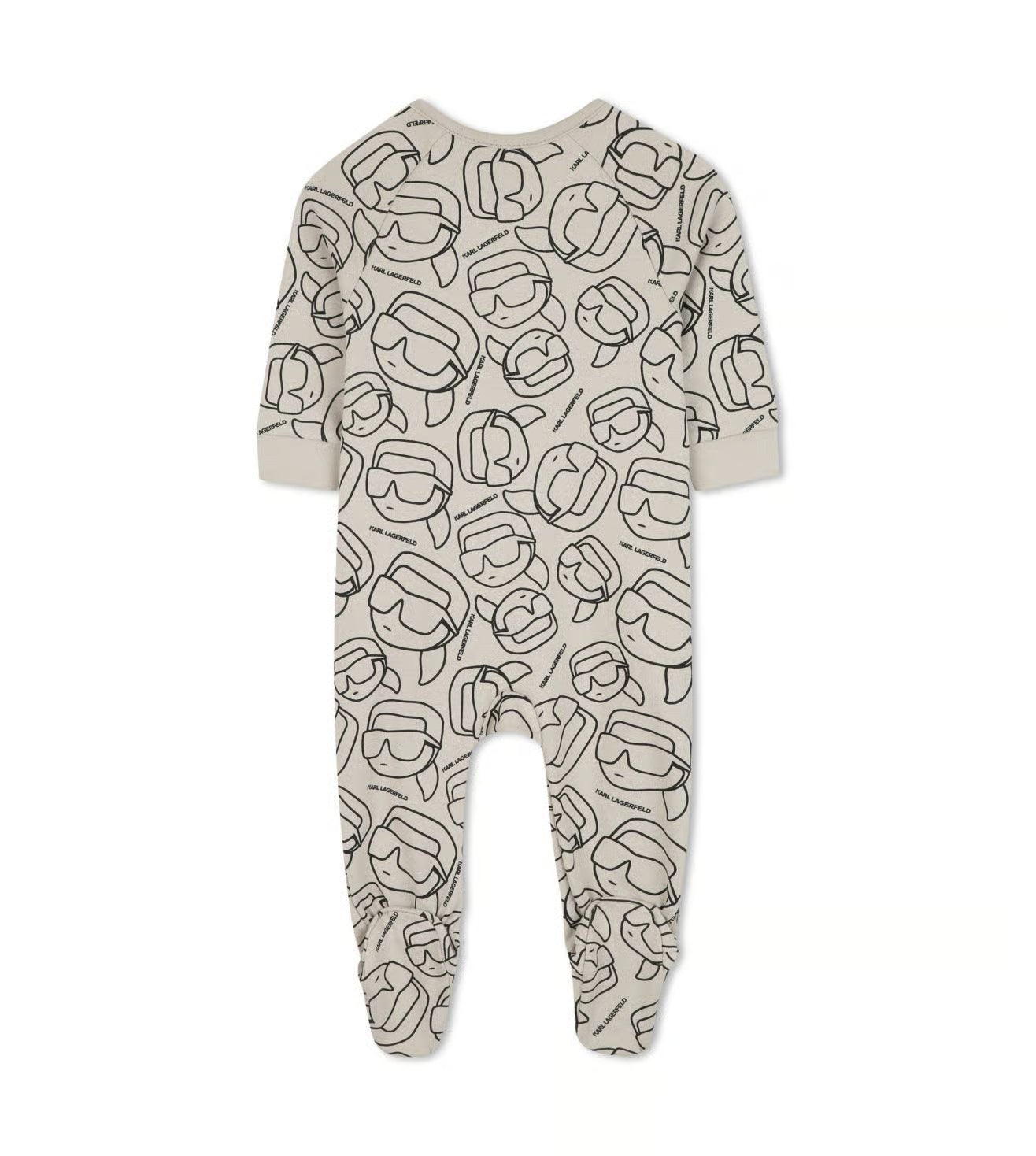 KARL LAGERFELD Z30974/211 Beige Logo Printed Baby Grow