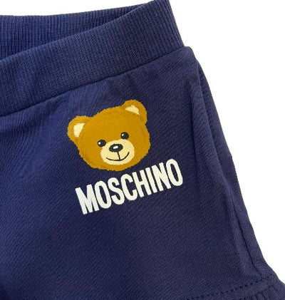 MOSCHINO Girls Navy Blue Logo Shorts