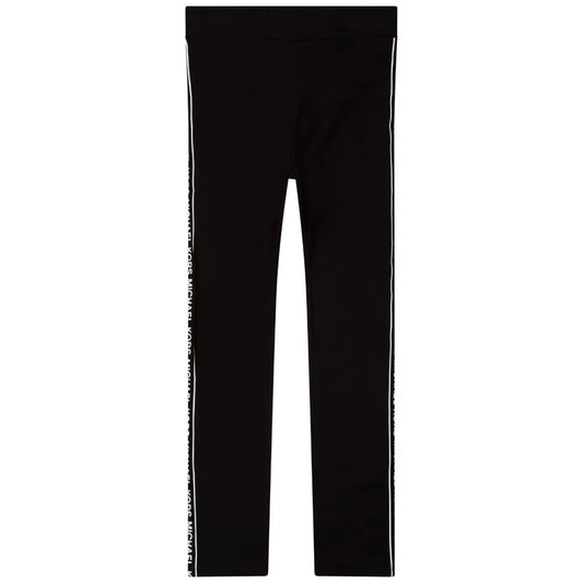 MICHAEL KORS Kids Girls Black Logo Leggings